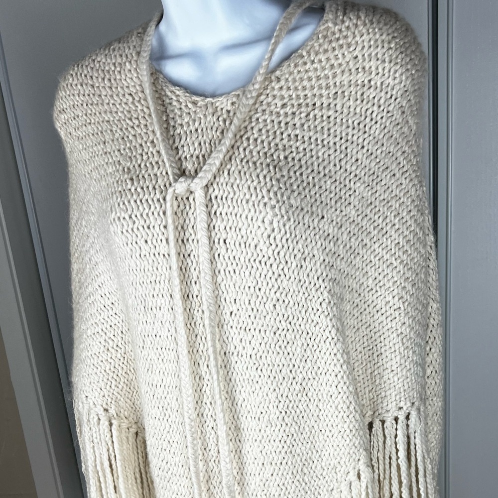 VERY soft Alpaca wool woven poncho with fringe from Urban Outfitters